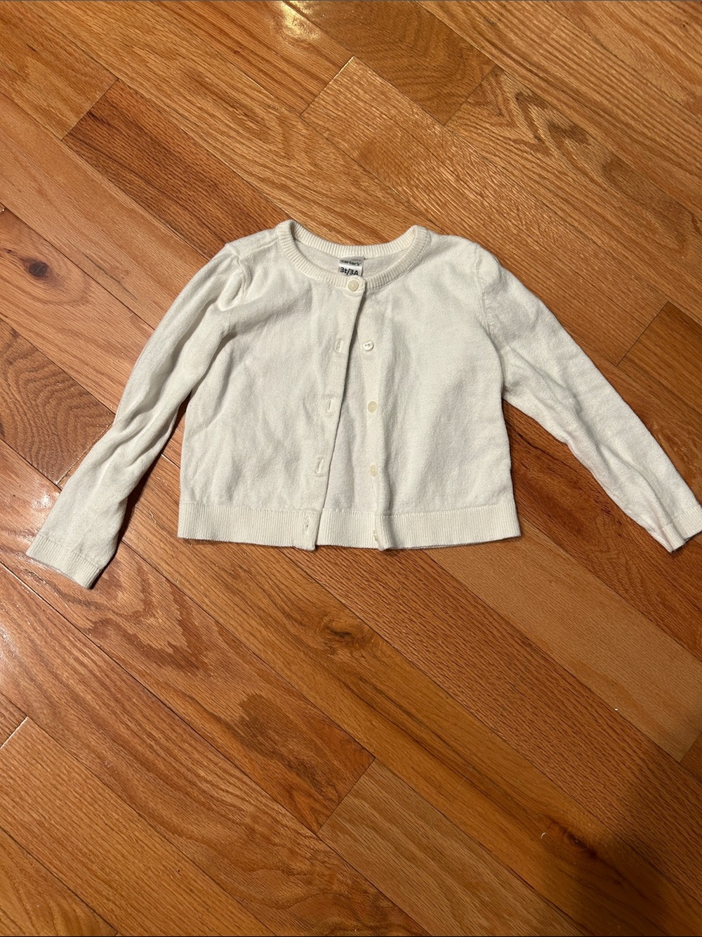 Carter's Cream Crewneck Button Cardigan